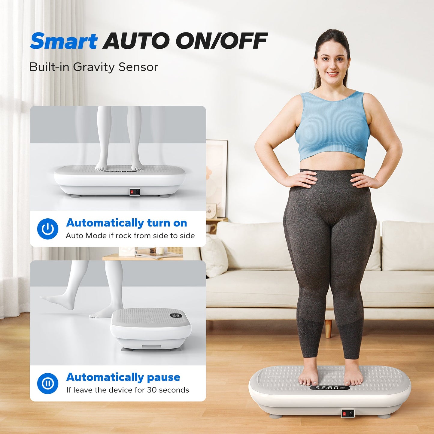 CV40 Curved 440 lbs High-Power Vibration Plate for Weight Loss