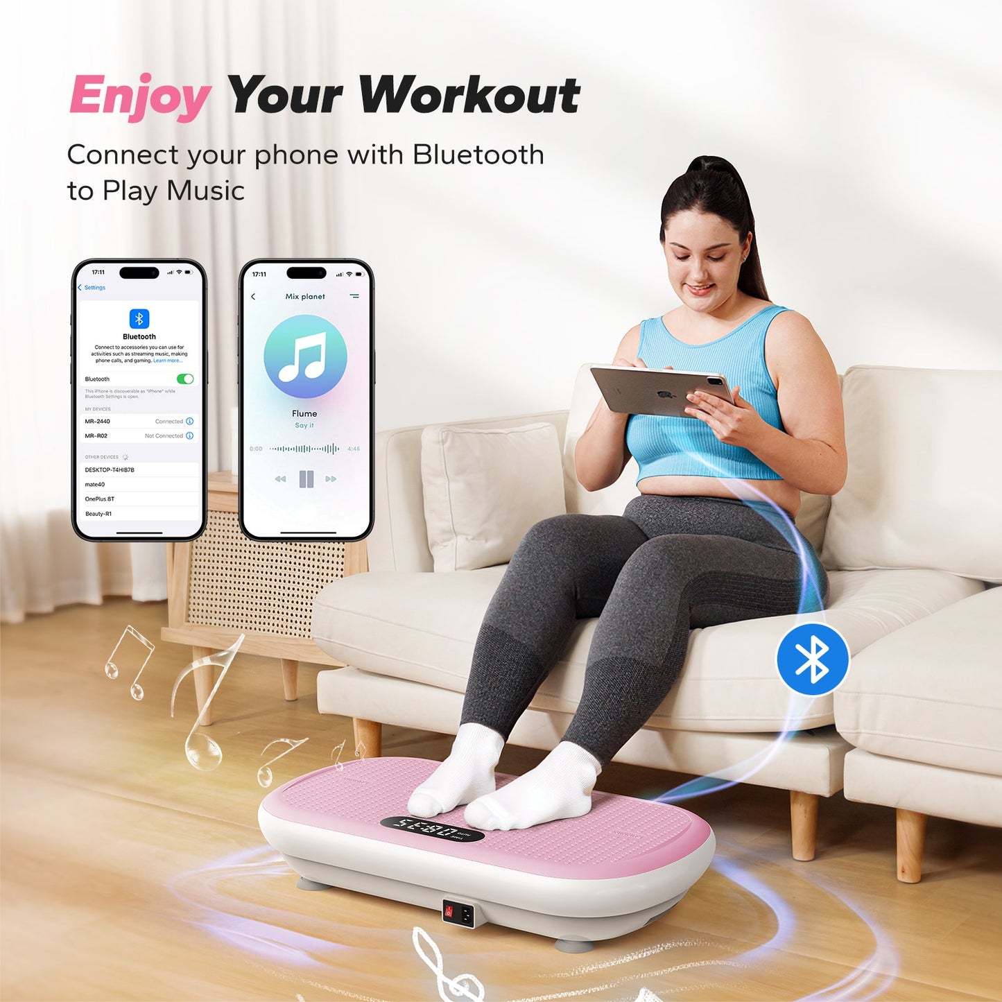 CV40 Curved 440 lbs High-Power Vibration Plate for Weight Loss