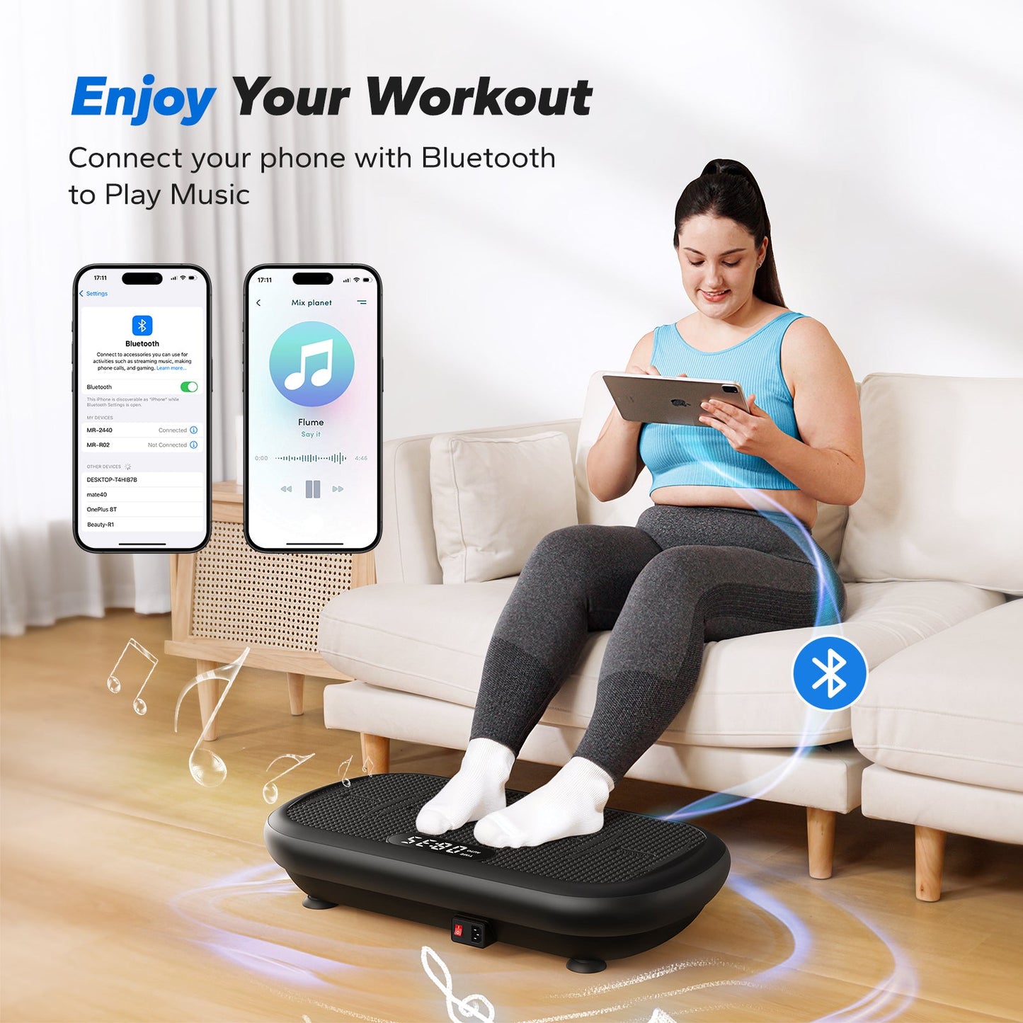 CV40 Curved 440 lbs High-Power Vibration Plate for Weight Loss