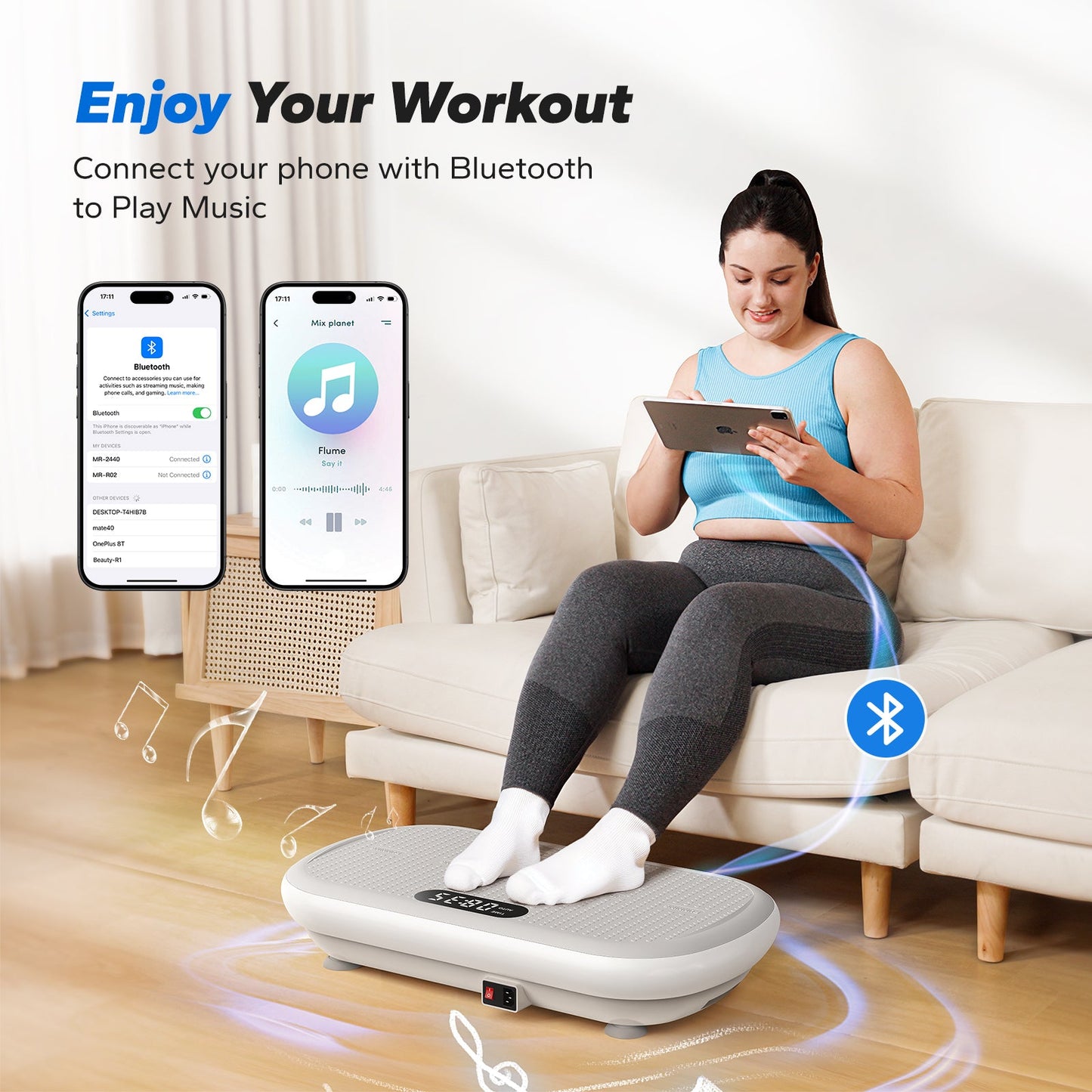 CV40 Curved 440 lbs High-Power Vibration Plate for Weight Loss